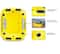 55" Inflatable Yellow & Black Swimming Pool Cooler Raft Float